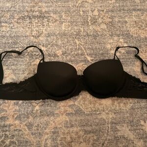 PINK Push Up Balconette Bra Black Lace